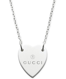 GUCCI | Gucci Women's Sterling Silver Heart Pendant Necklace YBB22351200100U(ネックレス)