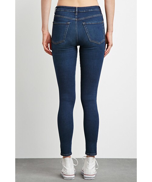 FOREVER 21(フォーエバー トゥエンティーワン)の「FOREVER 21 Sculpted High-Rise Skinny Jeans(デニムパンツ・レディース・Blue・24/25/26/27/28/29/30/31)」の3枚目の写真