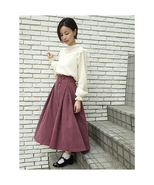 F i.n.t（フィント）の「フロントレースアップロングキュロット/F i.n.t（その他パンツ・レディース・その他）」の4枚目の写真