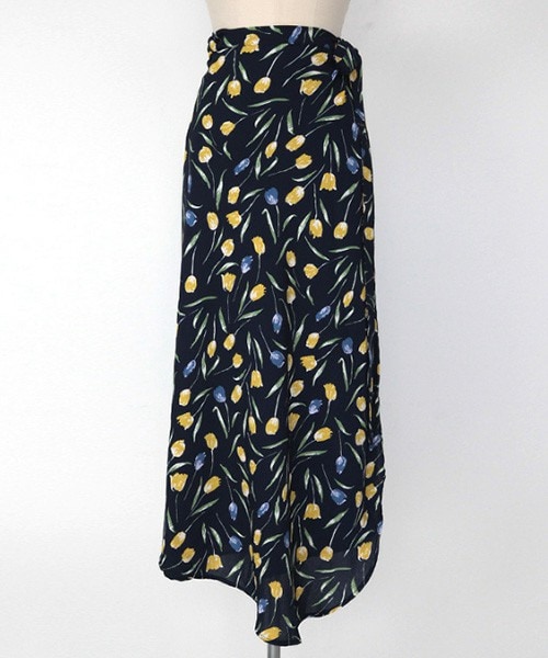 DHOLIC（ディーホリック）の「2TYPEパターンロングラップスカート（スカート・レディース・グリーン/ネイビー・FREE）」の2枚目の写真