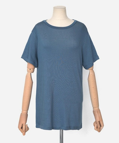 DHOLIC（ディーホリック）の「ベーシックラウンドネックTシャツ（Tシャツ/カットソー・レディース・オリーブグリーン/アイボリー/ブラック/ディープスカイブルー・FREE）」の4枚目の写真