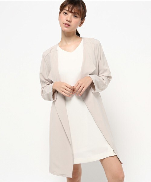 archives（アルシーヴ）の「ロングカーデ（その他アウター・レディース・ブラック/ベージュ/カーキ・MEDIUM）」の2枚目の写真