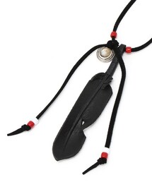 CASPER JOHN | ROXD DAY 天然石チャームレザーフェザーネックレス(ネックレス)