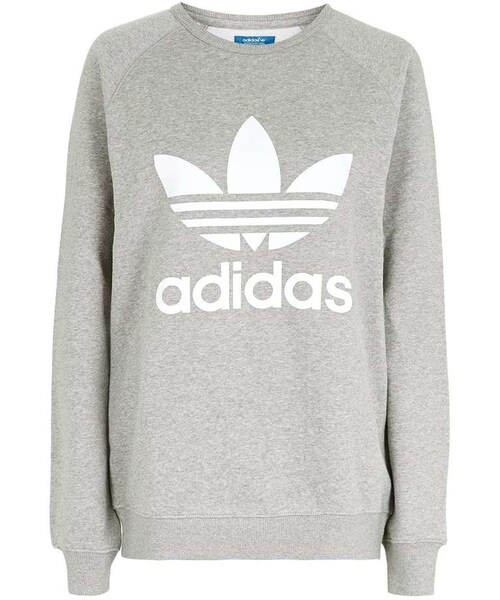 adidas(アディダス)の「Adidas originals Trefoil crew sweat(スウェット・レディース・Gray・XS/S/M/L)」の5枚目の写真