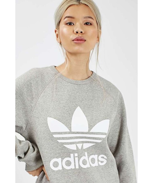 adidas(アディダス)の「Adidas originals Trefoil crew sweat(スウェット・レディース・Gray・XS/S/M/L)」の6枚目の写真
