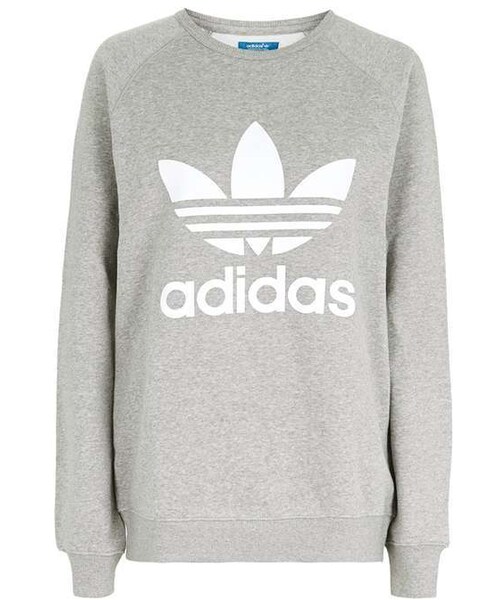 adidas(アディダス)の「Adidas originals Trefoil crew sweat(スウェット・レディース・Gray・XS/S/M/L)」の1枚目の写真