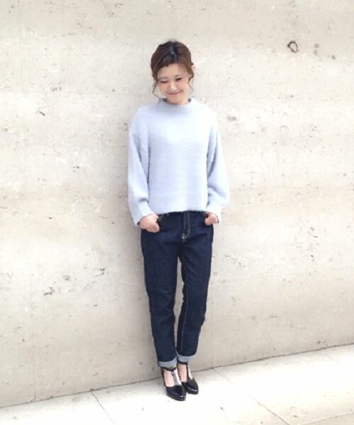 archives（アルシーヴ）の「【予約】ハイネックプルオーバー（ニット/セーター・レディース・オフホワイト/グレー/ブルー/ピンク・MEDIUM）」の3枚目の写真