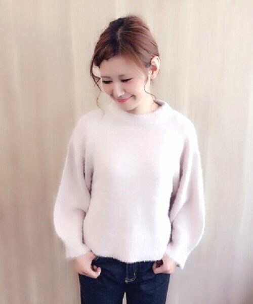 archives（アルシーヴ）の「【予約】ハイネックプルオーバー（ニット/セーター・レディース・オフホワイト/グレー/ブルー/ピンク・MEDIUM）」の4枚目の写真