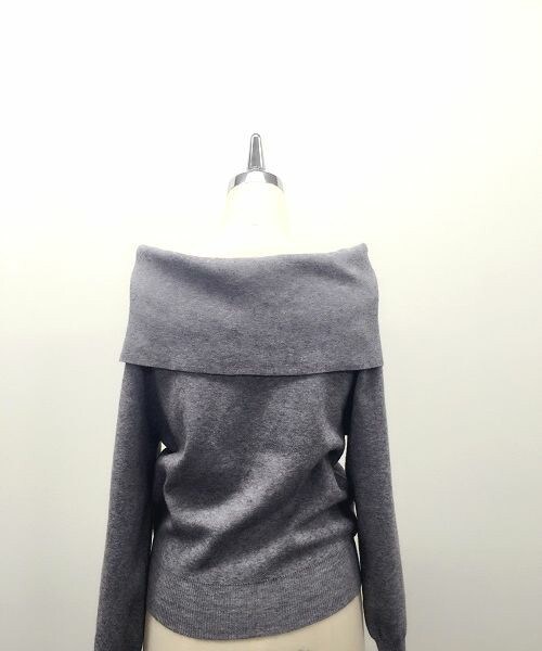 archives(アルシーヴ)の「【予約】折り返しオフショルダーニットプルオーバー(ニット/セーター・レディース・オフホワイト/グレー/ブルー/ネイビー/ピンク・MEDIUM)」の8枚目の写真