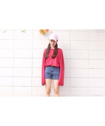 OLDMICKEY  | ロングスリーブオーバーサイズTシャツ(P000BIJQ)(Tシャツ/カットソー)