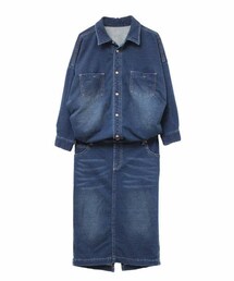 C・C・†CROSS | C.C.CROSS ジャージデニムシャツワンピ(ワンピース)