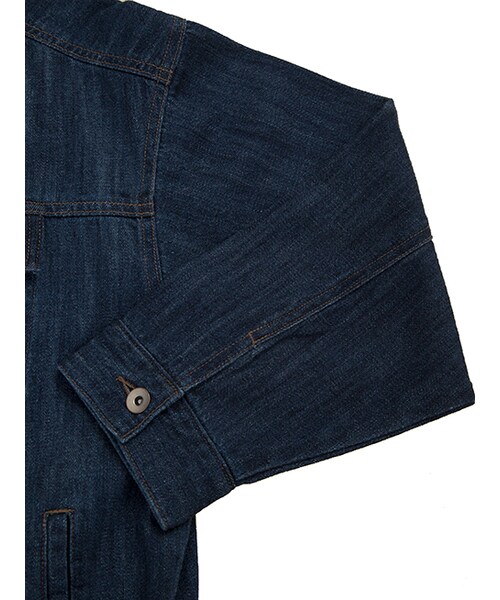 w closet(ダブルクローゼット)の「衿カットオフビッグGジャン(ジャケット/アウター・レディース・ブルー/ネイビー・FREE)」の7枚目の写真