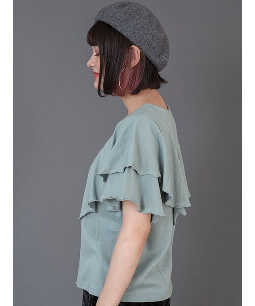 w closet（ダブルクローゼット）の「フレアスリーブプルオーバー（トップス・レディース・Dミント/Dピンク/ボルドー/ブラック・FREE）」の6枚目の写真