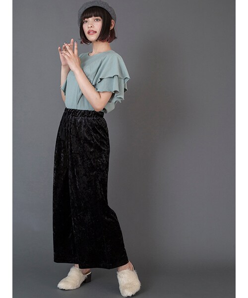 w closet（ダブルクローゼット）の「フレアスリーブプルオーバー（トップス・レディース・Dミント/Dピンク/ボルドー/ブラック・FREE）」の11枚目の写真