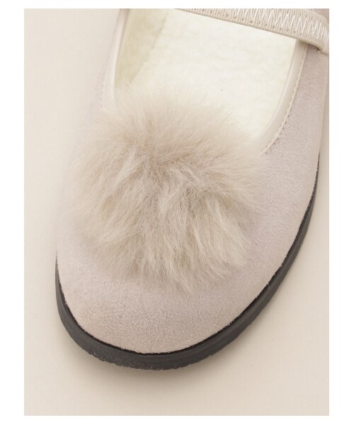 HAKKA KIDS（ハッカキッズ）の「ファー凡天バレエシューズ（シューズ・レディース・ベージュ/ブラック・19.0/20.0/21.0）」の6枚目の写真