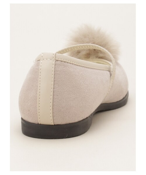 HAKKA KIDS（ハッカキッズ）の「ファー凡天バレエシューズ（シューズ・レディース・ベージュ/ブラック・19.0/20.0/21.0）」の4枚目の写真