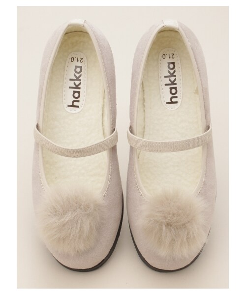 HAKKA KIDS（ハッカキッズ）の「ファー凡天バレエシューズ（シューズ・レディース・ベージュ/ブラック・19.0/20.0/21.0）」の7枚目の写真