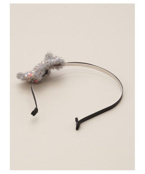 HAKKA KIDS（ハッカキッズ）の「ニットリボンモチーフカチューシャ（アクセサリー・レディース・オフホワイト/ブラウン/グレー・F）」の5枚目の写真