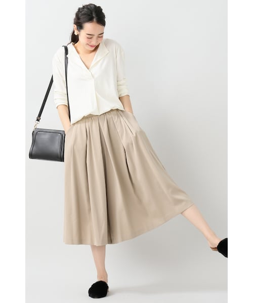 SLOBE IENA(スローブイエナ)の「ヴィーナススエードスカーチョパンツ(パンツ・ブラック/ベージュ・フリー)」の6枚目の写真