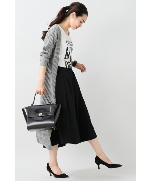 SLOBE IENA(スローブイエナ)の「ヴィーナススエードスカーチョパンツ(パンツ・ブラック/ベージュ・フリー)」の4枚目の写真