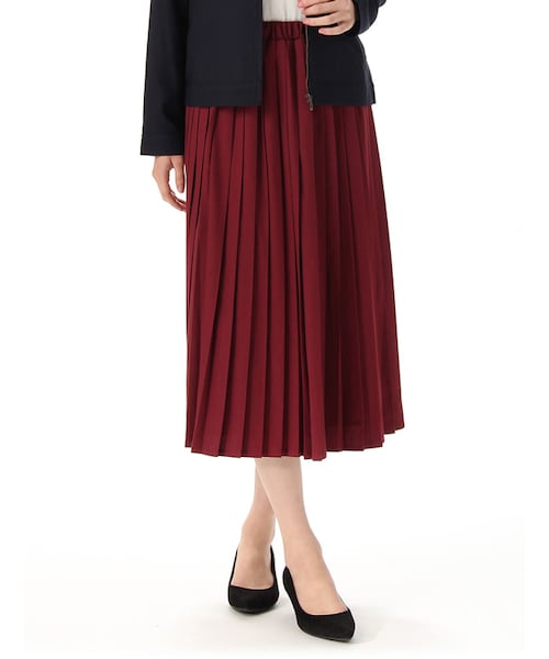 Honeys（ハニーズ）の「プリーツスカート（スカート・レディース・クロ/ボルドー/キャメル/カーキ/杢チャコール・Ｍ/Ｌ）」の5枚目の写真