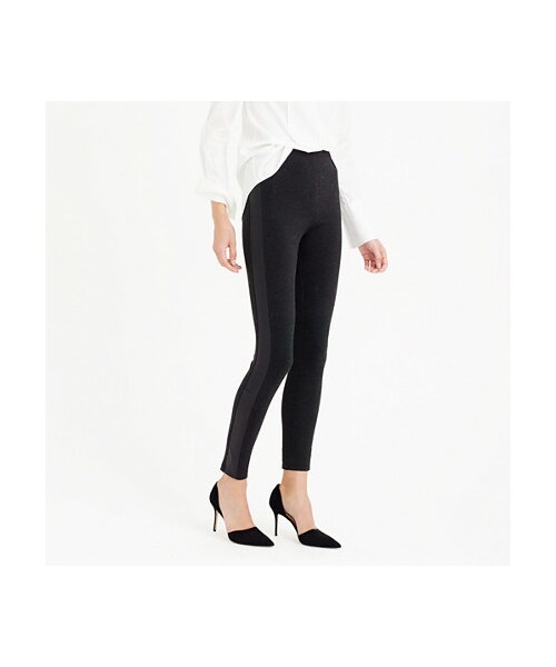J.CREW（ジェイクルー）の「Pixie pant with leather tux stripe（その他パンツ・レディース・Black・0）」の4枚目の写真