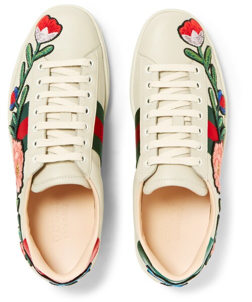 GUCCI（グッチ）の「Gucci Ace Appliquéd Snake-Trimmed Leather Sneakers（スニーカー・メンズ・White・UK10.5/UK12/UK6/UK7/UK7.5/UK8/UK8.5/UK9）」の8枚目の写真