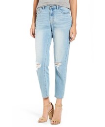 BP | BP. Distressed High Rise Jeans (Boardwalk Blue)(デニムパンツ)