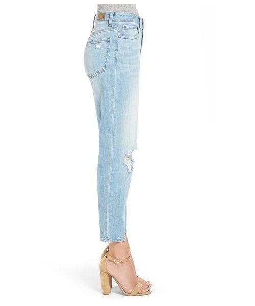 BP（ビーピー）の「BP. Distressed High Rise Jeans (Boardwalk Blue)（デニムパンツ・レディース・Blue・Regular 24/Regular 25/Regular 26/Regular 27/Regular 28/Regular 29/Regular 30/Regular 31/Regular 32）」の4枚目の写真