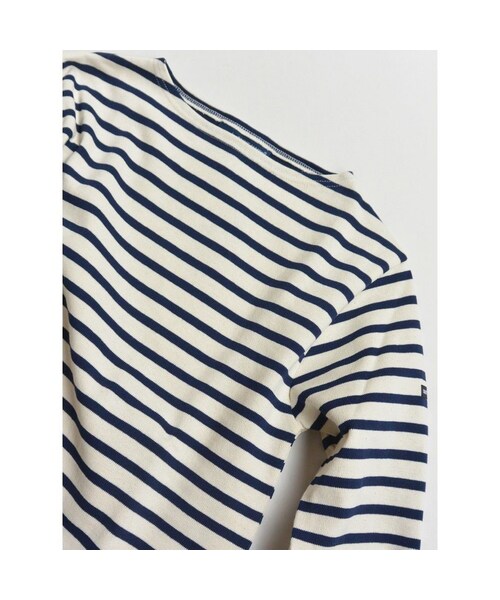 SAINT JAMES(セントジェームス)の「SAINT JAMES(セントジェームス) OUESSANT BORDER (ECRU×MARINE)【正規取り扱い品】(Tシャツ/カットソー・メンズ・その他)」の6枚目の写真