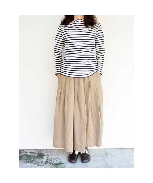 SAINT JAMES(セントジェームス)の「SAINT JAMES(セントジェームス) OUESSANT BORDER (ECRU×MARINE)【正規取り扱い品】(Tシャツ/カットソー・メンズ・その他)」の2枚目の写真