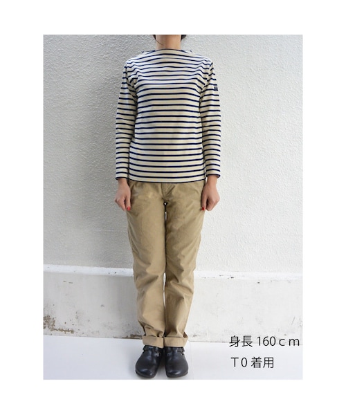 SAINT JAMES(セントジェームス)の「SAINT JAMES(セントジェームス) OUESSANT BORDER (ECRU×MARINE)【正規取り扱い品】(Tシャツ/カットソー・メンズ・その他)」の11枚目の写真