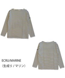 SAINT JAMES | SAINT JAMES（ｾﾝﾄｼﾞｪｰﾑｽ） OUESSANT BORDER （ECRU×MARINE）【正規取り扱い品】(Tシャツ/カットソー)
