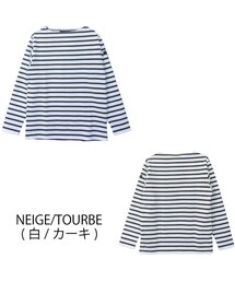 SAINT JAMES | SAINT JAMES（ｾﾝﾄｼﾞｪｰﾑｽ） OUESSANT BORDER （NEIGE/TOURBE）【正規取り扱い品】(Tシャツ/カットソー)