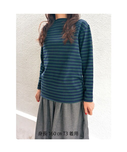 SAINT JAMES（セントジェームス）の「SAINT JAMES（ｾﾝﾄｼﾞｪｰﾑｽ） OUESSANT BORDER （NEIGE/TOURBE）【正規取り扱い品】（Tシャツ/カットソー・レディース・その他）」の12枚目の写真