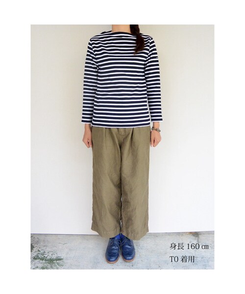 SAINT JAMES（セントジェームス）の「SAINT JAMES（ｾﾝﾄｼﾞｪｰﾑｽ） OUESSANT BORDER （NEIGE/TOURBE）【正規取り扱い品】（Tシャツ/カットソー・レディース・その他）」の8枚目の写真