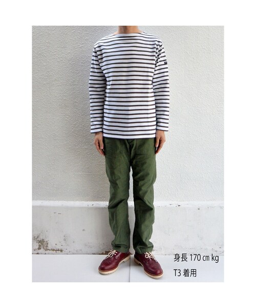 SAINT JAMES（セントジェームス）の「SAINT JAMES（ｾﾝﾄｼﾞｪｰﾑｽ） OUESSANT BORDER （NEIGE/TOURBE）【正規取り扱い品】（Tシャツ/カットソー・レディース・その他）」の6枚目の写真