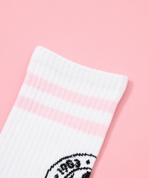 Little sunny bite（リトルサニーバイト）の「little sunny bite  シンボリックソックス　LG-041F（ソックス/靴下・レディース・ホワイト×ブラック/ホワイト×ピンク/ブラック×ピンク/ピンク系その他・FREE）」の5枚目の写真