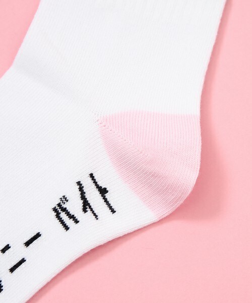 Little sunny bite（リトルサニーバイト）の「little sunny bite  シンボリックソックス　LG-041F（ソックス/靴下・レディース・ホワイト×ブラック/ホワイト×ピンク/ブラック×ピンク/ピンク系その他・FREE）」の6枚目の写真