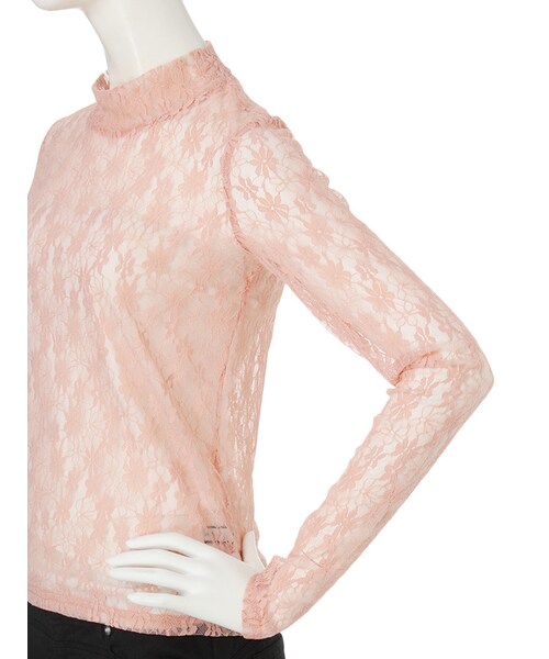 jouetie（ジュエティ）の「ハイネックレースインナー（トップス・レディース・オフホワイト/ブラック/レッド/ベビーピンク・M）」の9枚目の写真