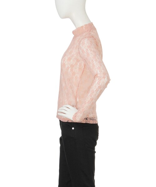 jouetie（ジュエティ）の「ハイネックレースインナー（トップス・レディース・オフホワイト/ブラック/レッド/ベビーピンク・M）」の6枚目の写真