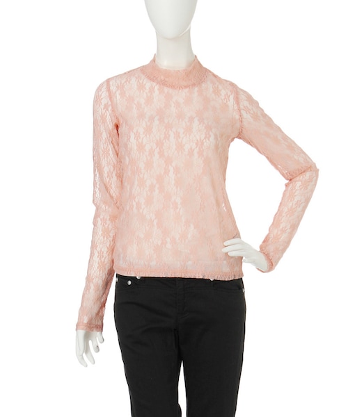 jouetie（ジュエティ）の「ハイネックレースインナー（トップス・レディース・オフホワイト/ブラック/レッド/ベビーピンク・M）」の5枚目の写真