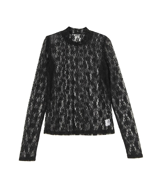 jouetie（ジュエティ）の「ハイネックレースインナー（トップス・レディース・オフホワイト/ブラック/レッド/ベビーピンク・M）」の2枚目の写真