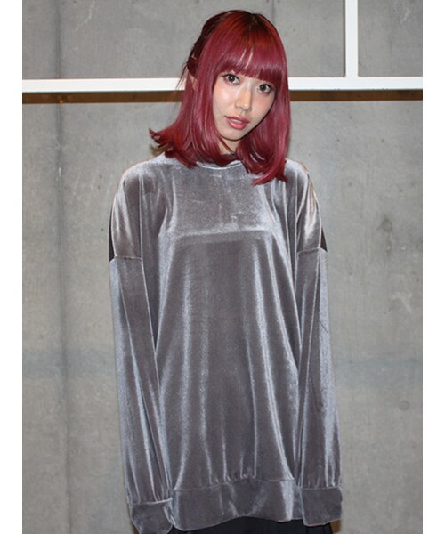 MICOAMERI（ミコアメリ）の「＼8/26(FRI) 12:00〜発売/【Silent Sirenコラボ】ビッグシルエットスウェット（プルオーバー・レディース・other/GRY/BRD・/F）」の2枚目の写真