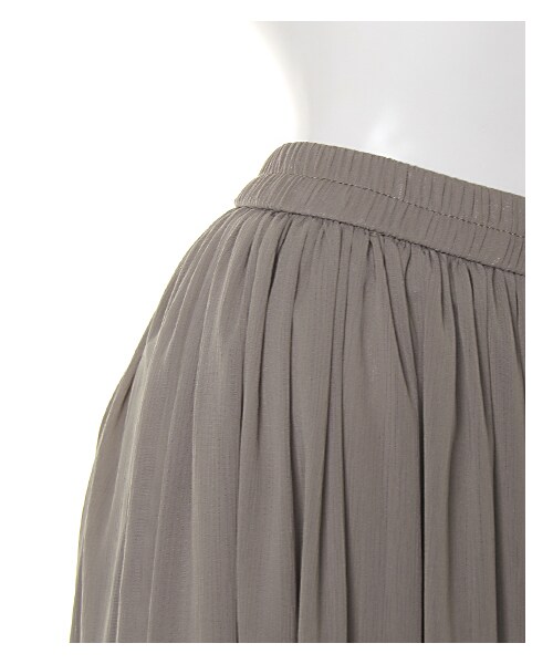 INGNI（イング）の「【2016秋の新作】シフォン楊柳ロング／スカンツ（パンツ・レディース・ﾃﾗｺｯﾀ/ｱｲﾎﾞﾘｰ/ｸﾞﾚｰ/ｸﾛ/ﾋﾟﾝｸ/ﾎﾞﾙﾄﾞｰ/ｶｰｷ/ﾗｲﾄﾌﾞﾗｳﾝ・M）」の4枚目の写真