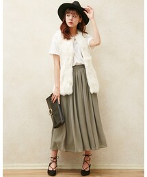 INGNI | 【2016秋の新作】シフォン楊柳ロング／スカンツ(パンツ)