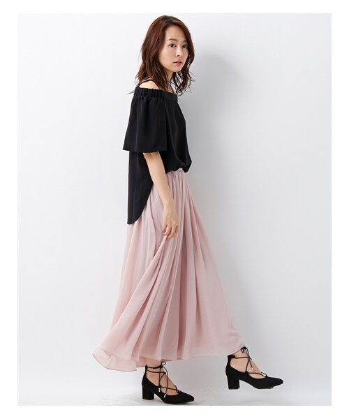 INGNI（イング）の「【2016秋の新作】シフォン楊柳ロング／スカンツ（パンツ・レディース・ﾃﾗｺｯﾀ/ｱｲﾎﾞﾘｰ/ｸﾞﾚｰ/ｸﾛ/ﾋﾟﾝｸ/ﾎﾞﾙﾄﾞｰ/ｶｰｷ/ﾗｲﾄﾌﾞﾗｳﾝ・M）」の14枚目の写真
