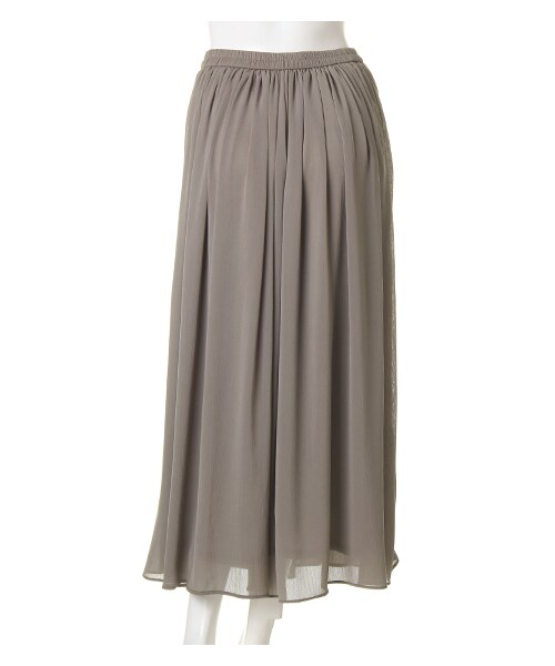 INGNI（イング）の「【2016秋の新作】シフォン楊柳ロング／スカンツ（パンツ・レディース・ﾃﾗｺｯﾀ/ｱｲﾎﾞﾘｰ/ｸﾞﾚｰ/ｸﾛ/ﾋﾟﾝｸ/ﾎﾞﾙﾄﾞｰ/ｶｰｷ/ﾗｲﾄﾌﾞﾗｳﾝ・M）」の2枚目の写真