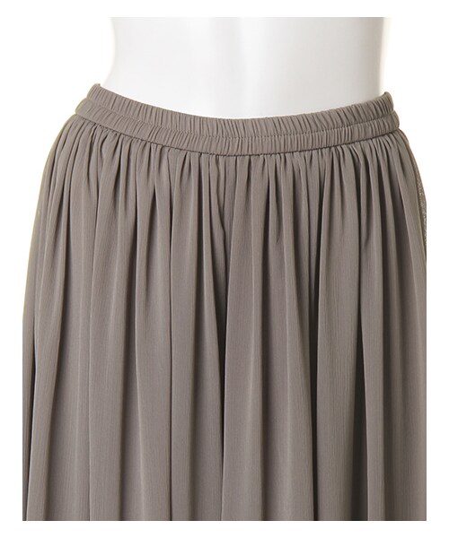 INGNI（イング）の「【2016秋の新作】シフォン楊柳ロング／スカンツ（パンツ・レディース・ﾃﾗｺｯﾀ/ｱｲﾎﾞﾘｰ/ｸﾞﾚｰ/ｸﾛ/ﾋﾟﾝｸ/ﾎﾞﾙﾄﾞｰ/ｶｰｷ/ﾗｲﾄﾌﾞﾗｳﾝ・M）」の3枚目の写真