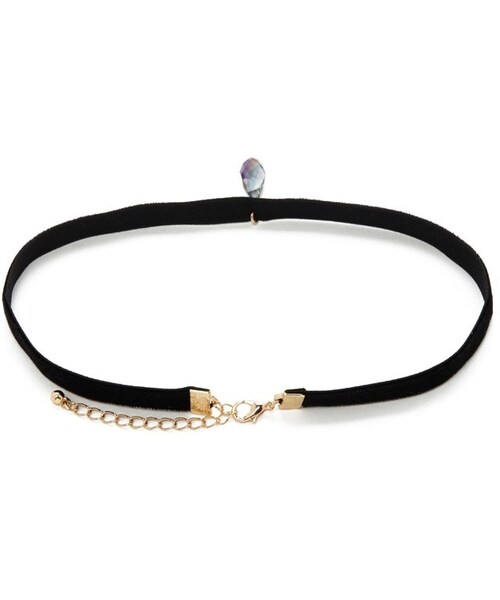 FOREVER 21(フォーエバー トゥエンティーワン)の「FOREVER 21 Faux Crystal Choker(ネックレス・レディース・Black・ONE SIZE)」の2枚目の写真